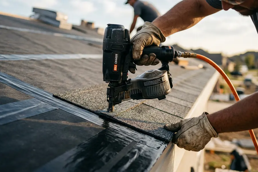 Beardman Building Services roofer sealing a fortified roof deck in Balm